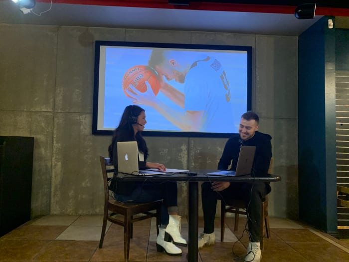 Haley Jordan interviews Sasha Stefanovic for the Sasha LIVE! Podcast at Mad Mushroom.